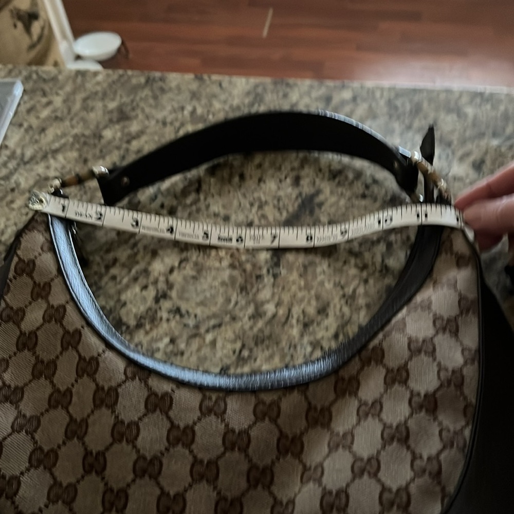 Gucci Monogram Bamboo Horsebit Amalfi Hobo - Picture 12 of 12